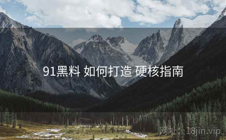 91黑料 如何打造 硬核指南