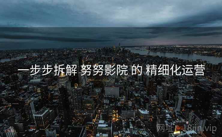 一步步拆解 努努影院 的 精细化运营