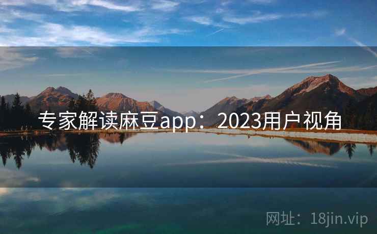 专家解读麻豆app：2023用户视角